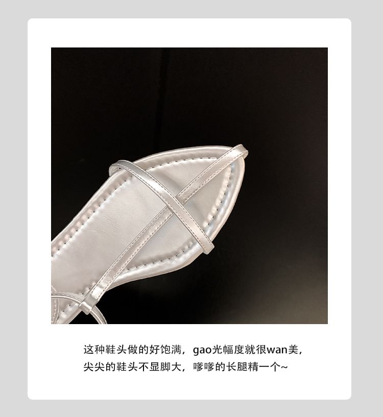 Heel Slingback Wedge Toe Leather Genuine Pointed Sandals