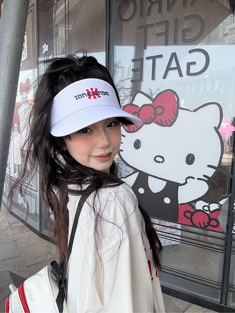 Visor Embroidered Lettering Sun