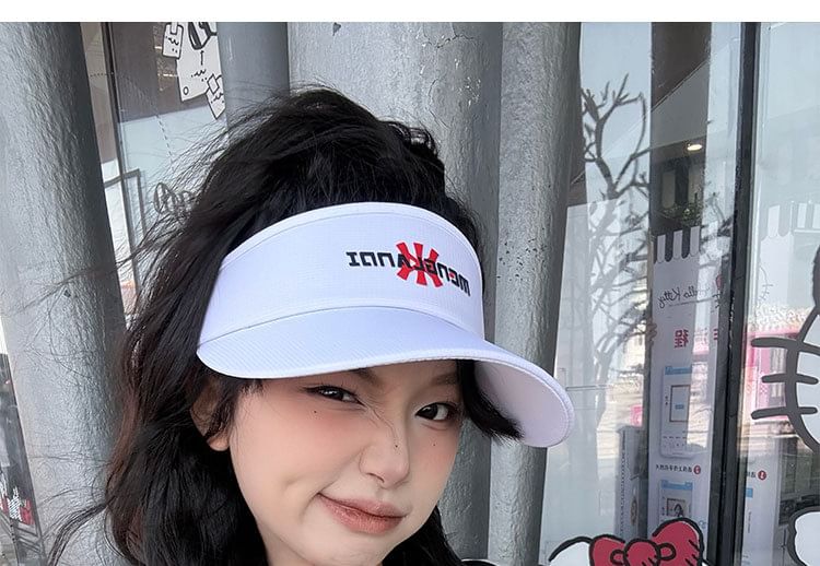 Visor Embroidered Lettering Sun