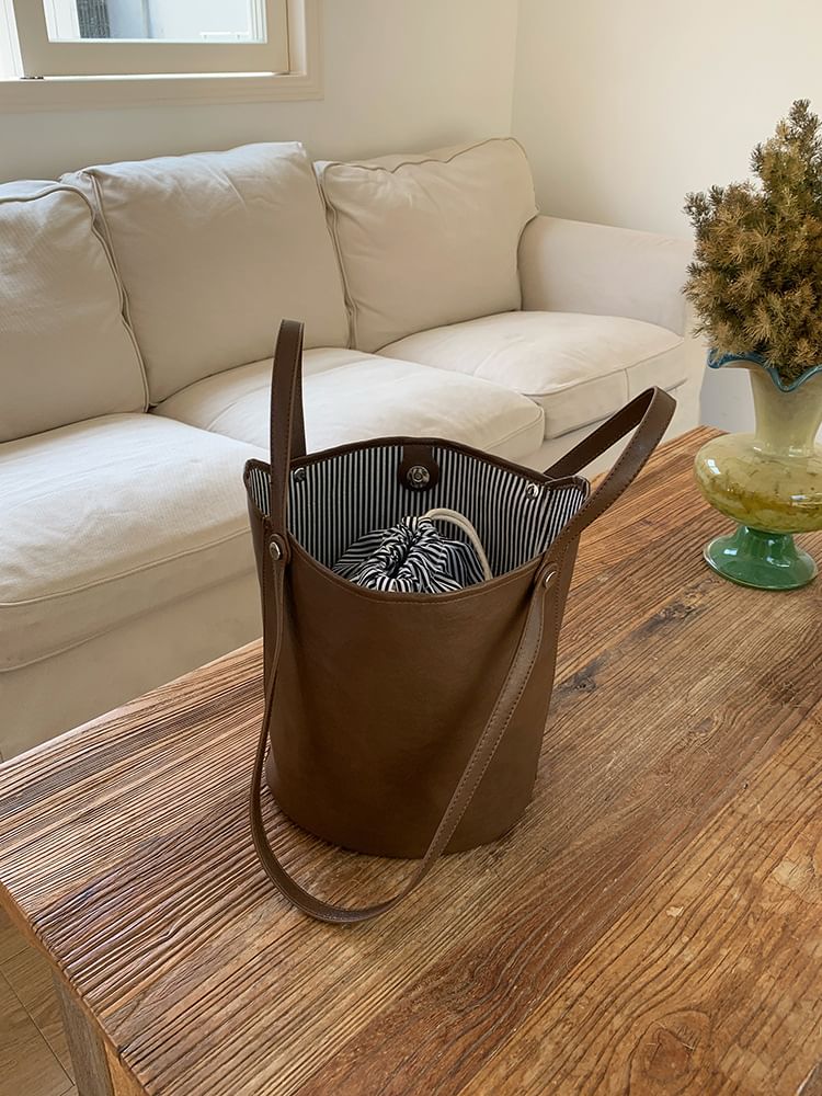 Bag Faux Leather Bucket