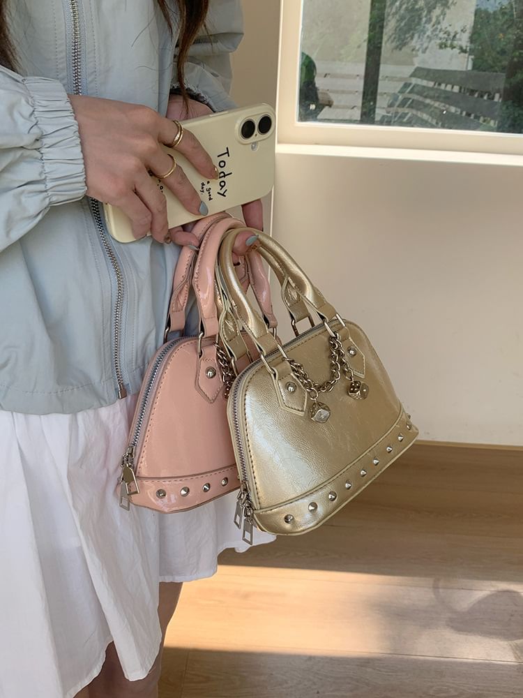 Studded Bag Faux Leather Crossbody