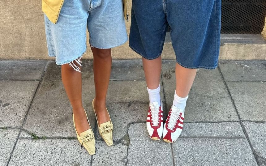 Denim Waist Washed Low Shorts Pocket Straight-Leg