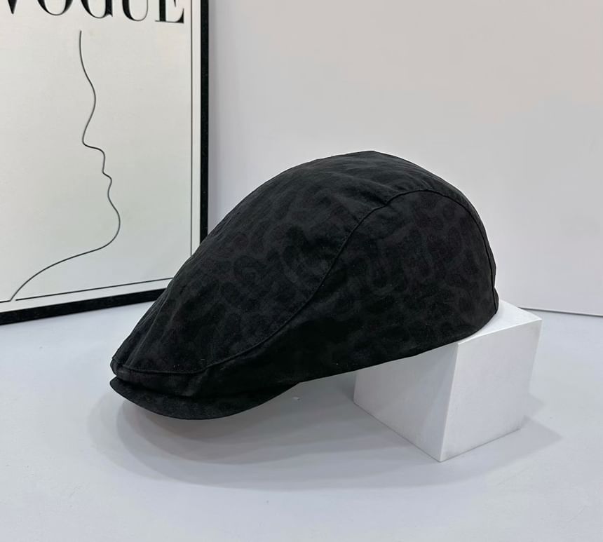 Print Flat Cap Leopard
