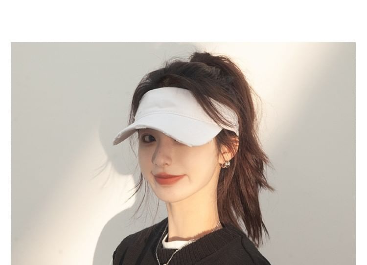 Distressed Visor Plain Sun
