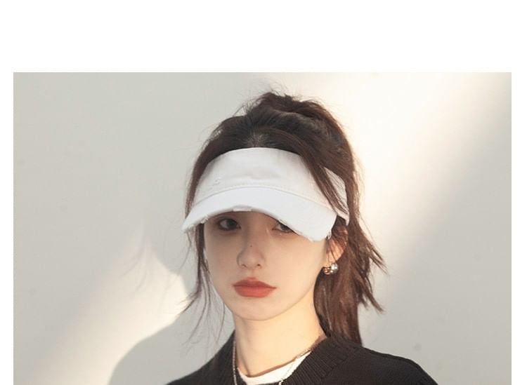 Distressed Visor Plain Sun