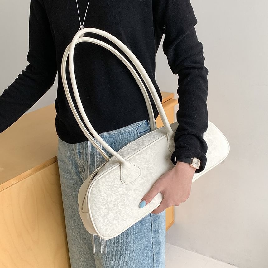 Bag Plain Faux Leather Shoulder