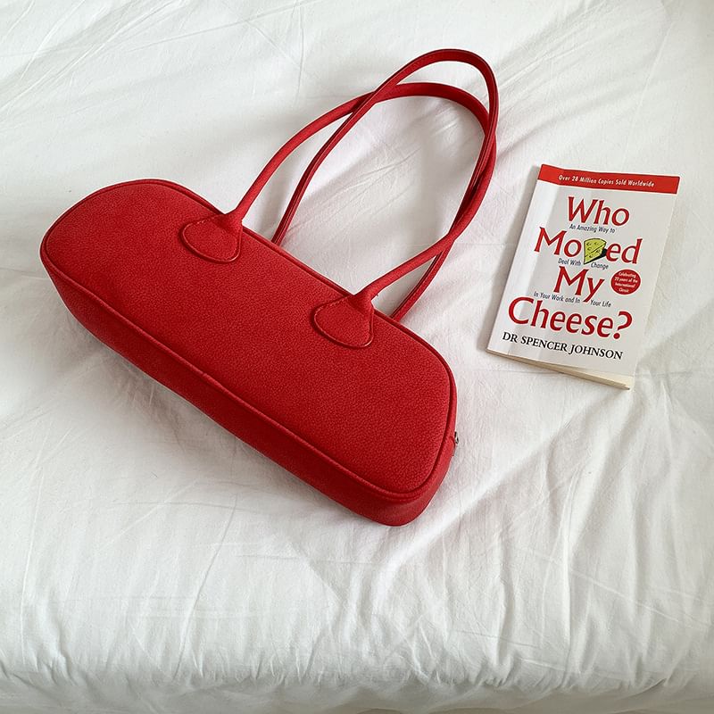 Bag Plain Faux Leather Shoulder