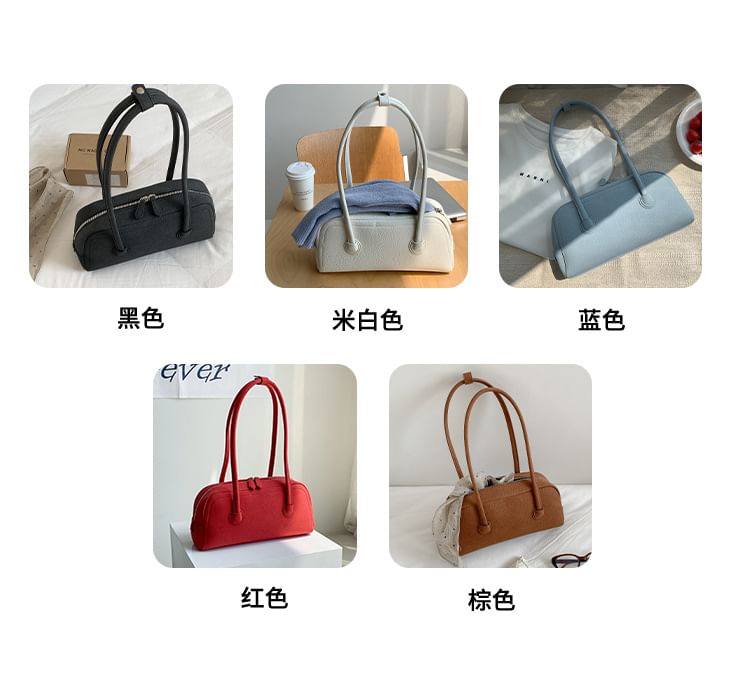 Bag Leather Plain Shoulder Faux