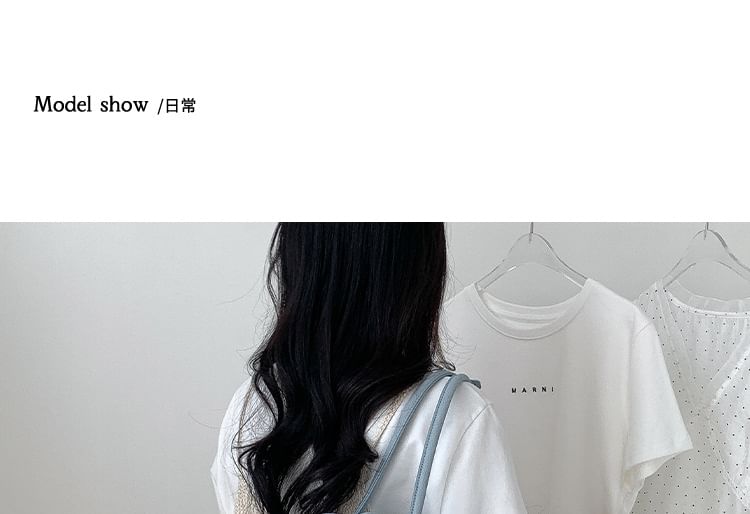 Bag Leather Plain Shoulder Faux