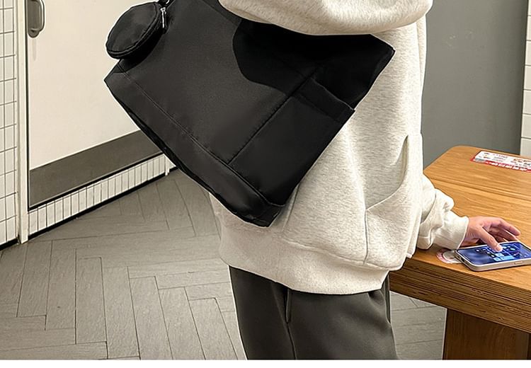 Tote + Bag Plain Purse Set: Coin