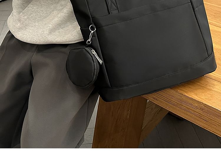 Tote + Bag Plain Purse Set: Coin