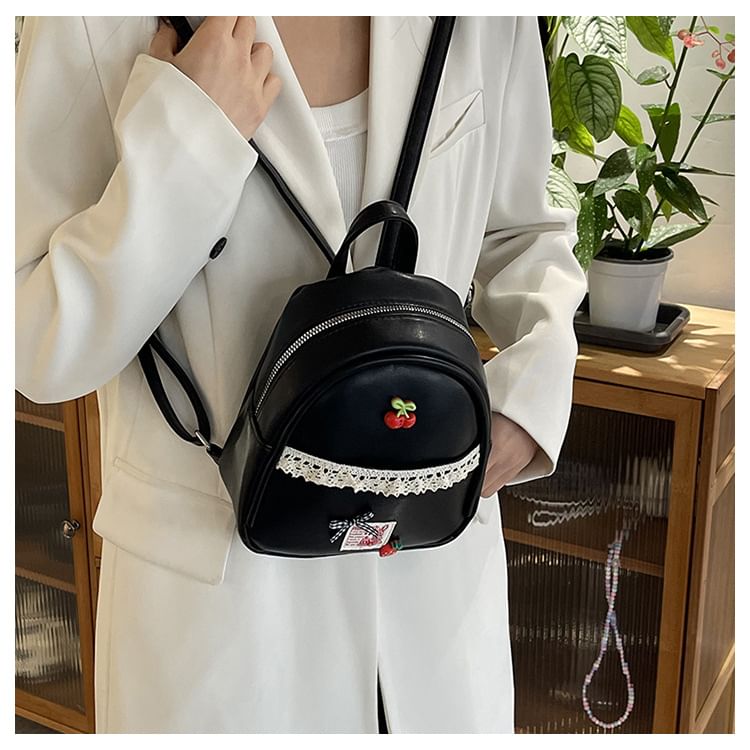 Backpack Lace Leather Applique Trim Faux