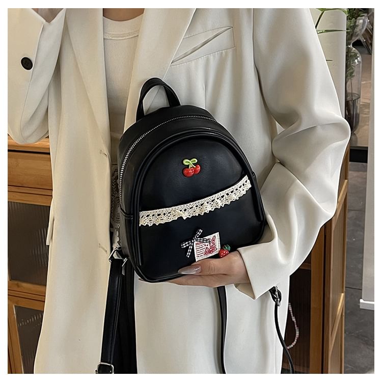 Backpack Lace Leather Applique Trim Faux
