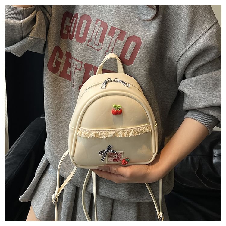 Backpack Lace Leather Applique Trim Faux