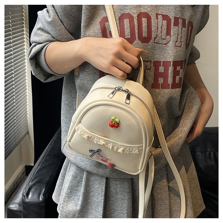 Backpack Lace Leather Applique Trim Faux