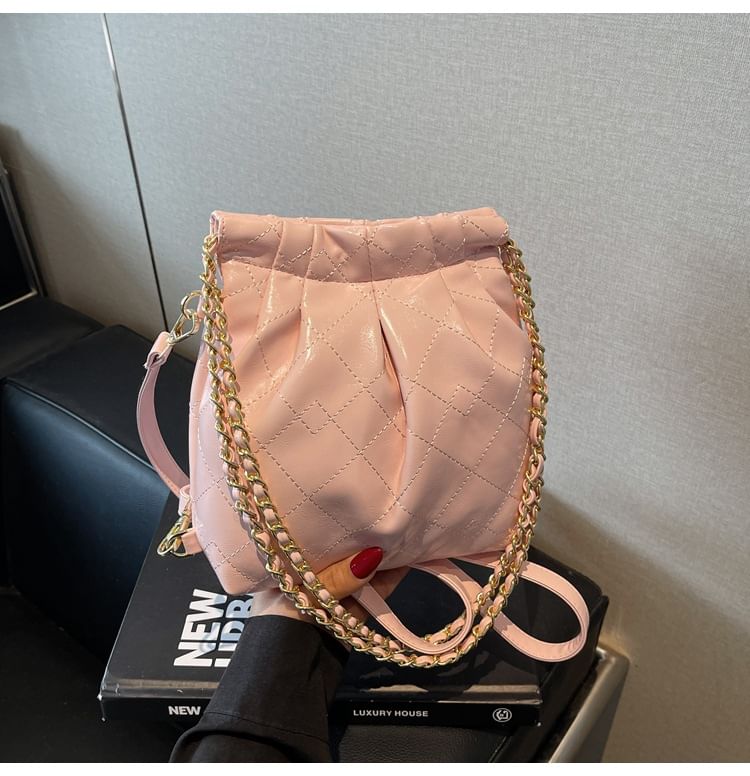 Multi-Way Shoulder Quilted Bag Strap Leather Chain Faux