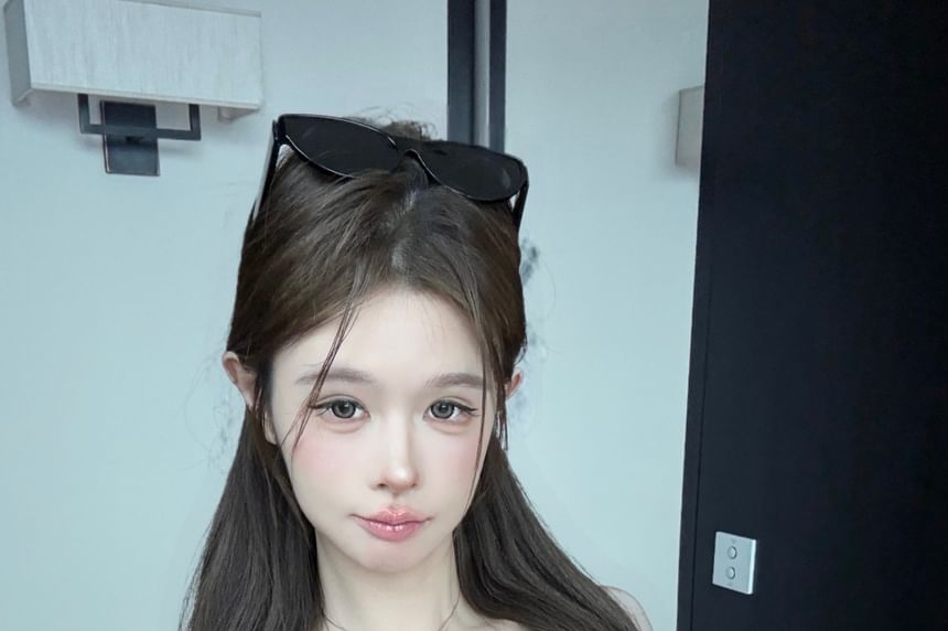 Lace Top Bow Trim Cami