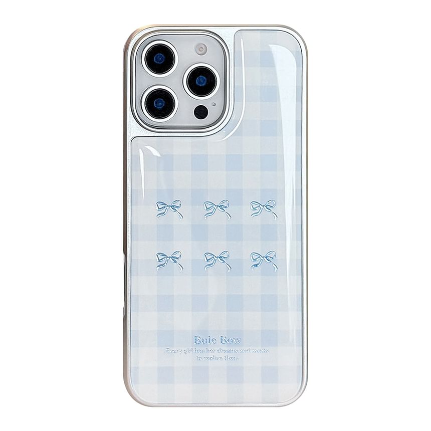 Plaid Case Bow Phone