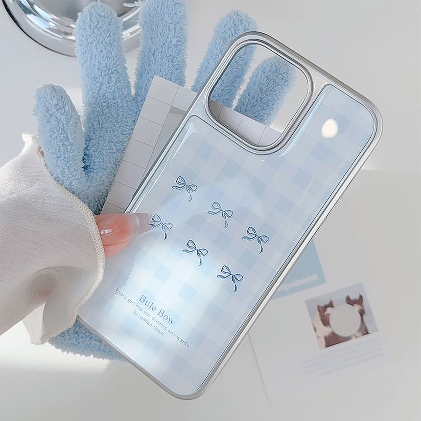 Plaid Case Bow Phone