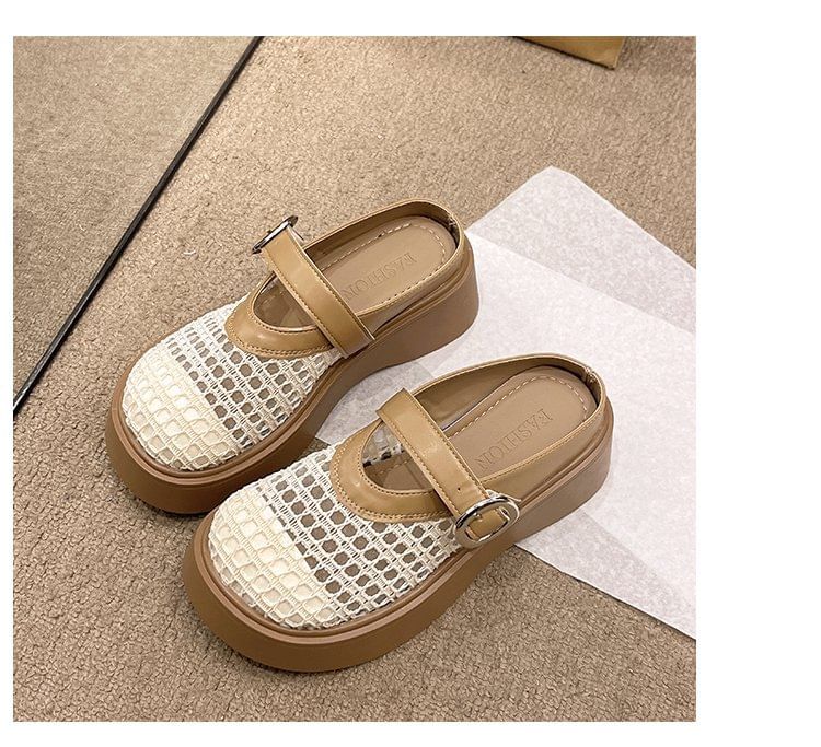 Mary Platform Cutout Jane Mules
