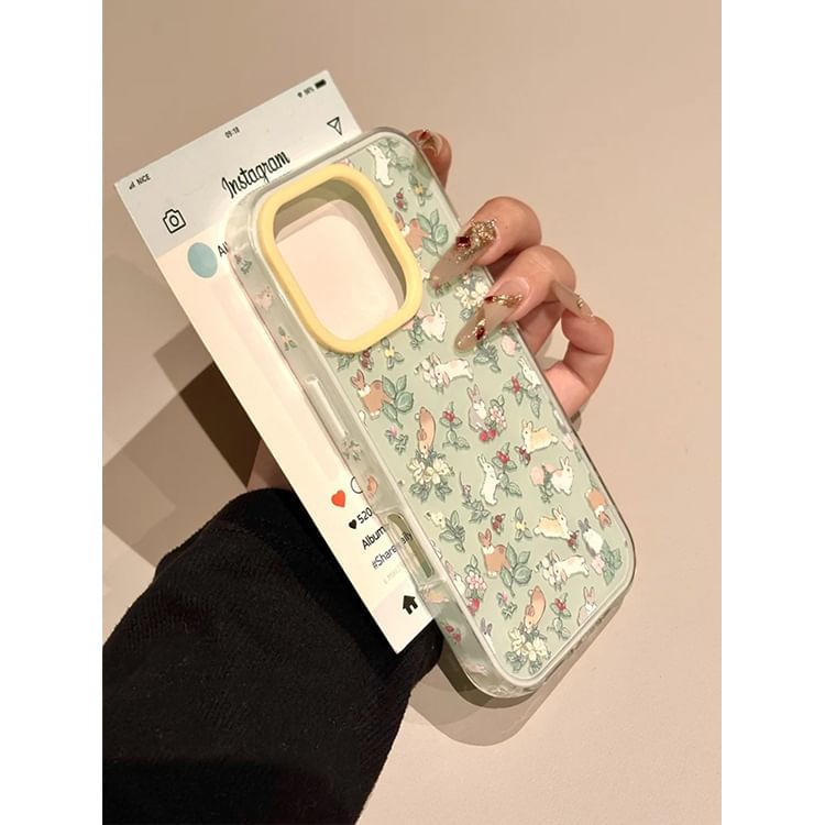 Strap Phone Case Rabbit Print / Set
