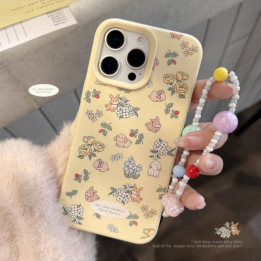 Bead / Strap Rabbit Phone Set Case Print