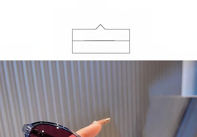 Oval / Frame Set Sunglasses Plastic Case Pouch Cleaning Cloth