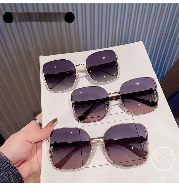 / Polished Cleaning Square Cloth Pouch Set Frame Sunglasses Metal Case Oversized