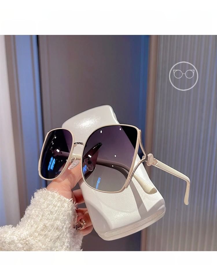 / Polished Cleaning Square Cloth Pouch Set Frame Sunglasses Metal Case Oversized