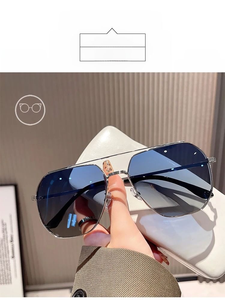 Case Sunglasses Double Cloth Metal / Frame Cleaning Polished Bridge Set Pouch