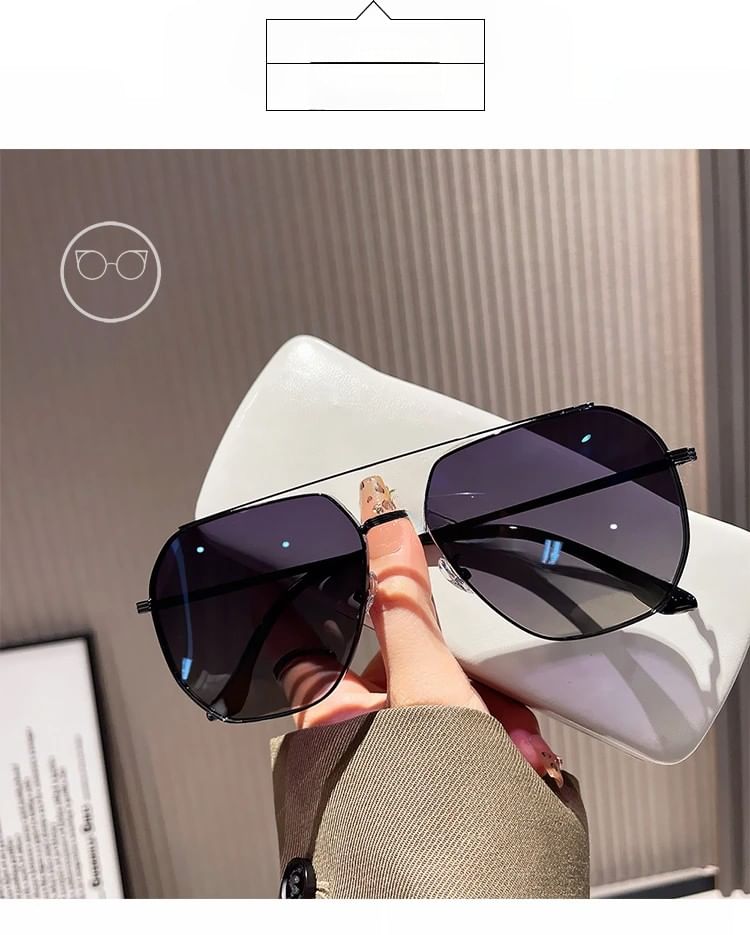 Case Sunglasses Double Cloth Metal / Frame Cleaning Polished Bridge Set Pouch