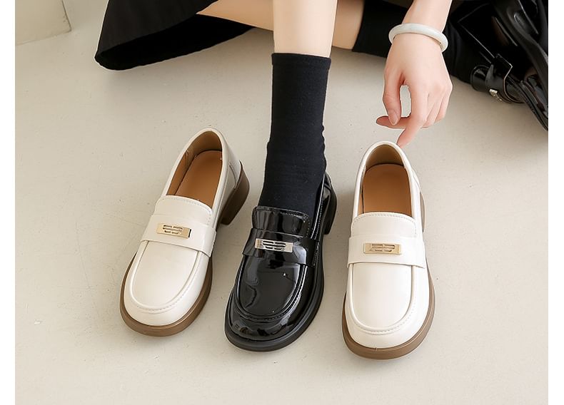 Platform Loafers Patent Leather