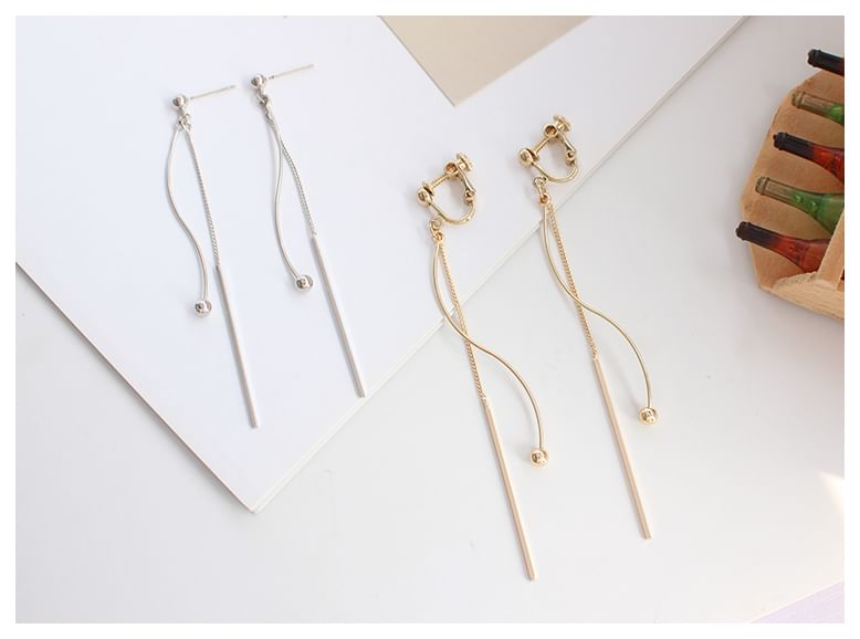 Bead / Bar Clip-On Earring Dangle