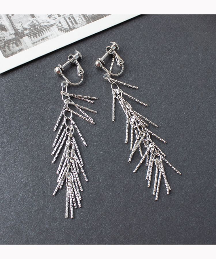 Drop Earring / Fringed Clip-On