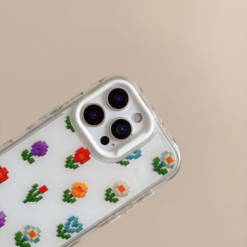 Pixelated Flower Phone Case