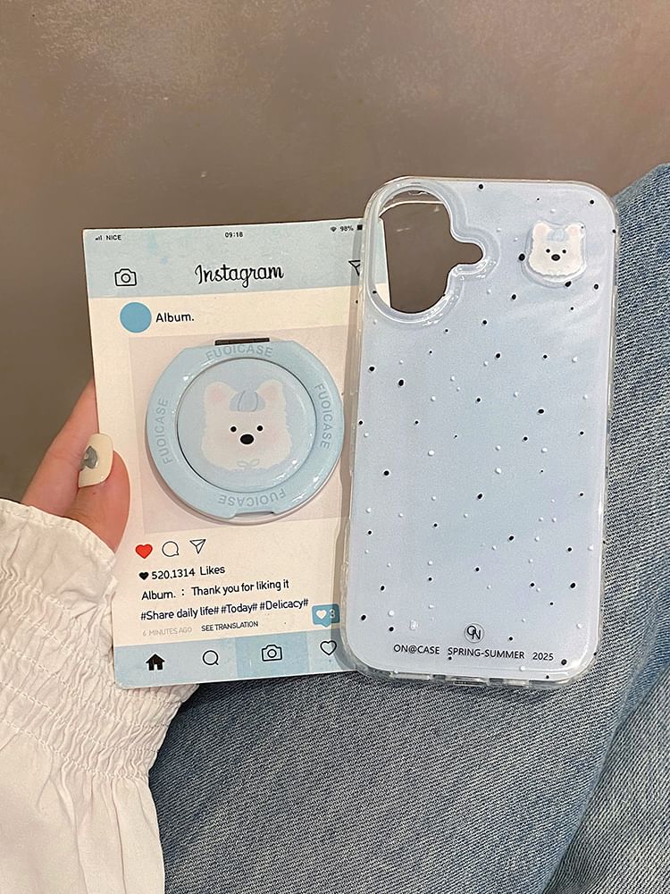 Case Splattered (Compatible with Set MagSafe) Phone Magnetic / Dog Stand