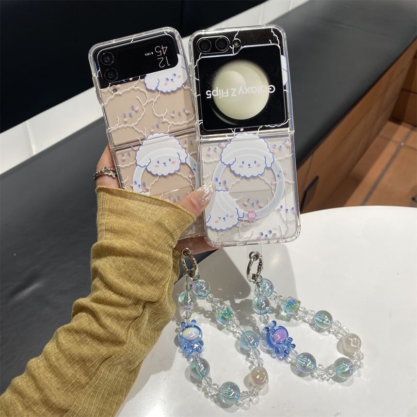 Dog Suction / Print Strap Set Phone Magnetic Case