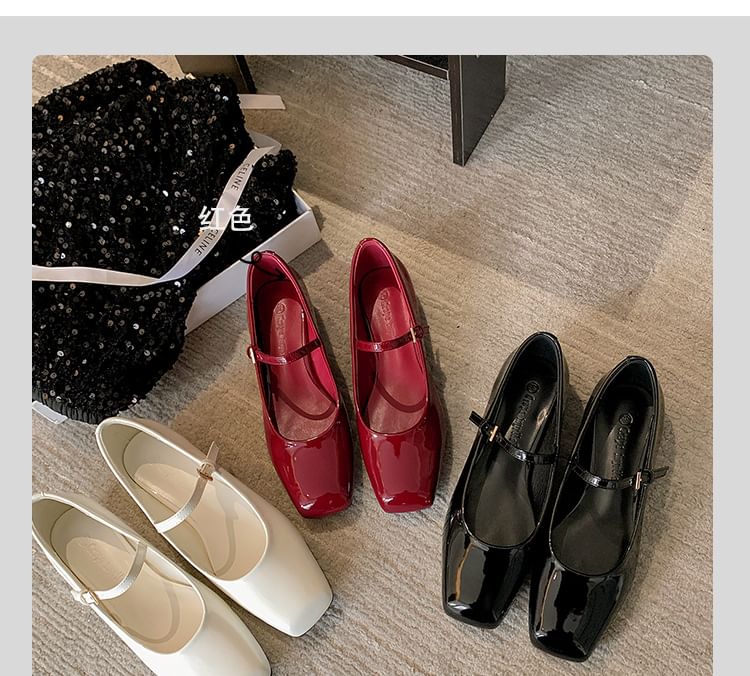 Low Square Heel Sandals Slingback Toe