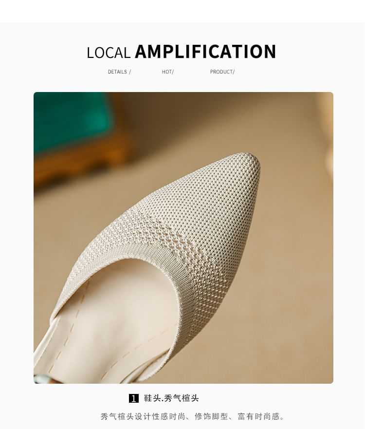 Chunky Heel Sandals Pointed