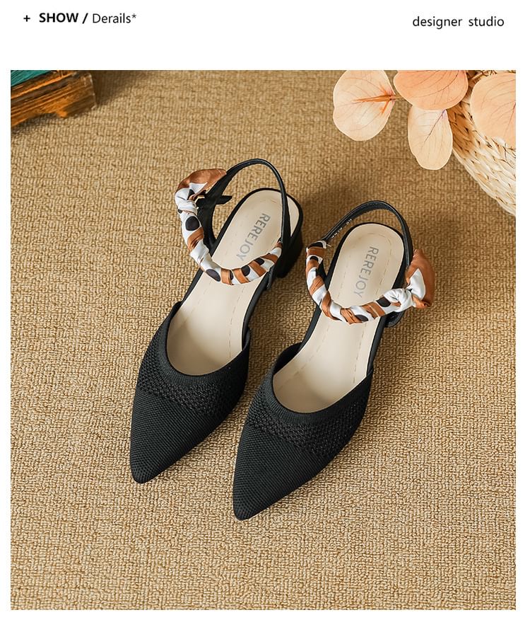 Heel Pointed Sandals Chunky