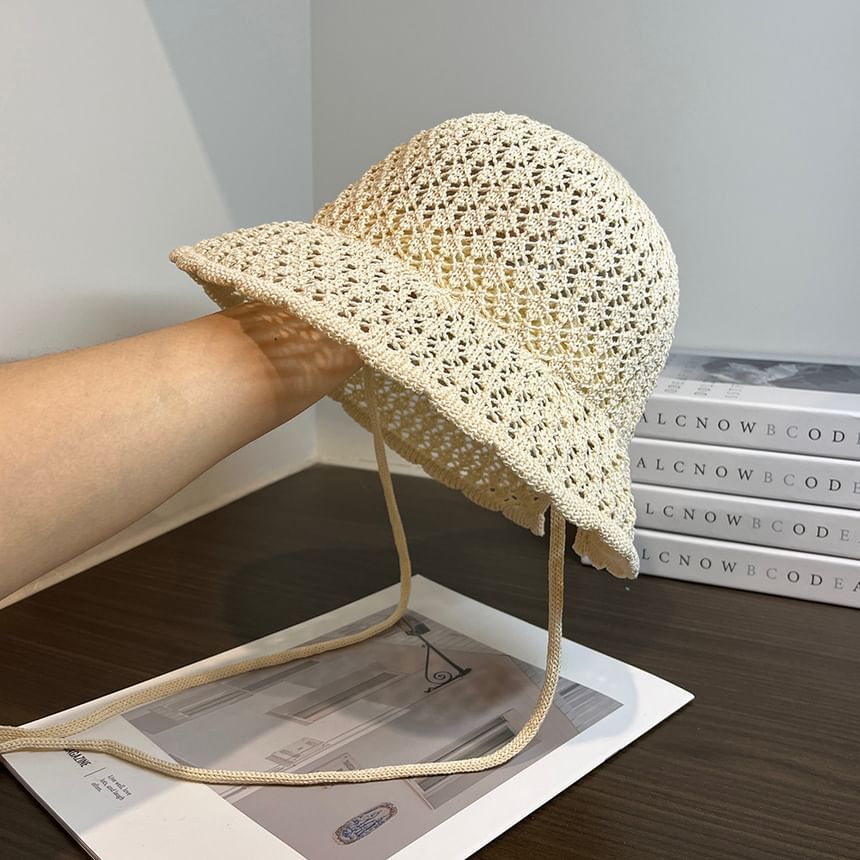 Knit Hat Sun Plain
