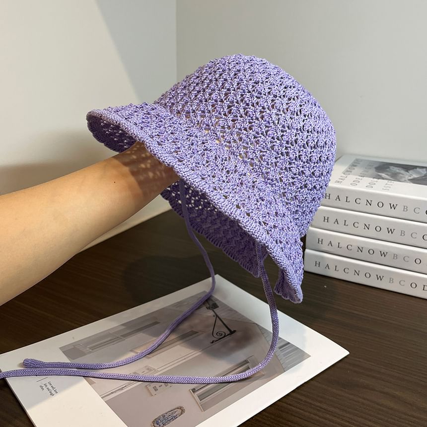 Knit Hat Sun Plain