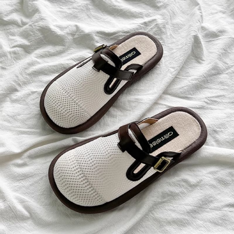 Panel Mules Buckled