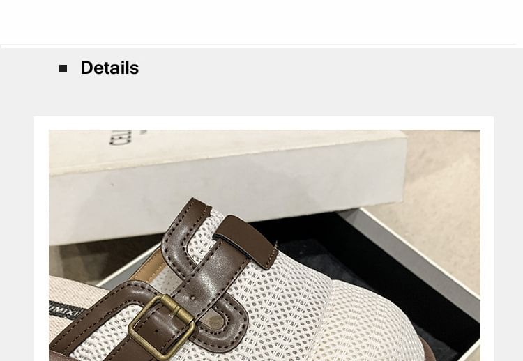 Panel Mules Buckled