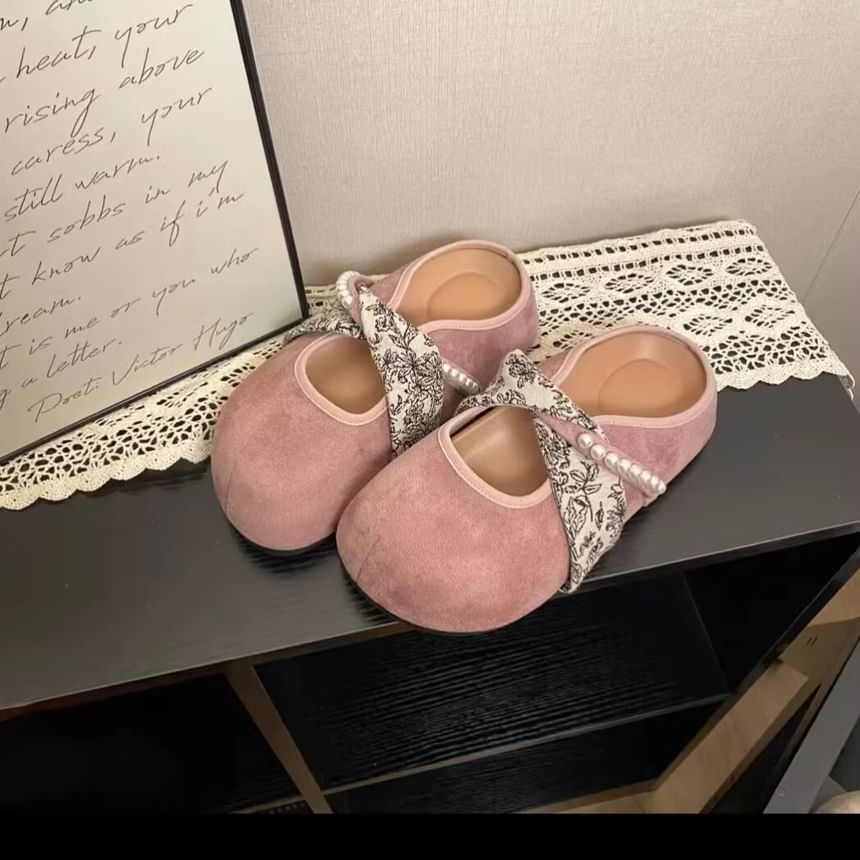 Mary Faux Mules Panel Pearl Jane Floral Print