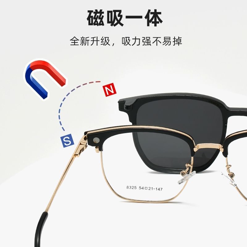 with On Half Frame Designs) Eyeglasses (Various Sunglasses Polarized Clip