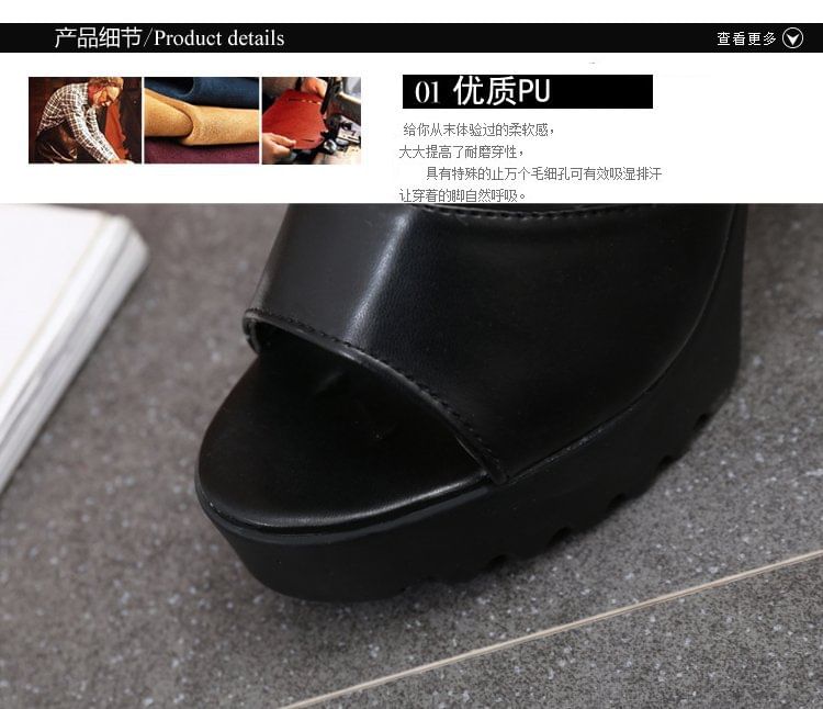 Heel Chunky Strappy Sandals Platform