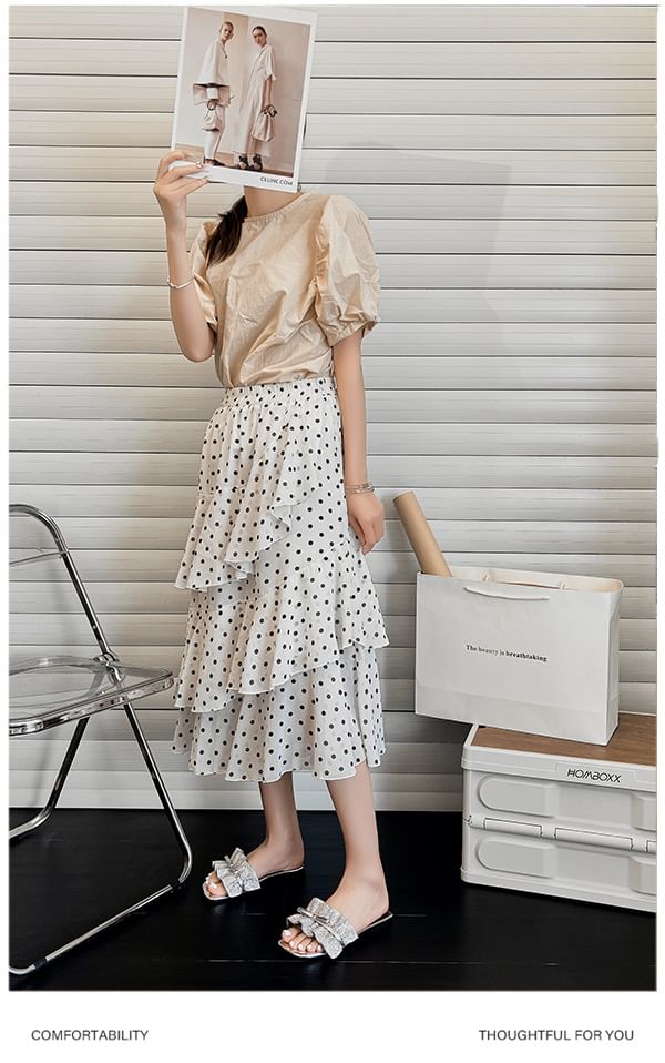 Ruffle Slide Bow Sandals