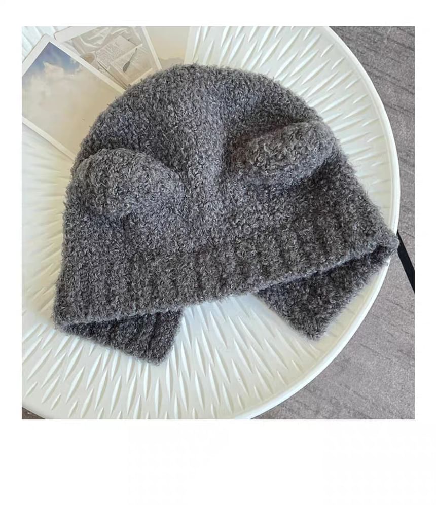 Knit Ear Hat (Various Trapper Designs) Bear