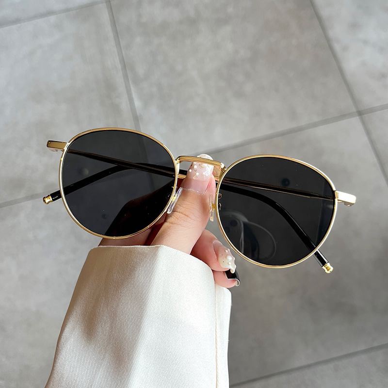 Round Sunglasses Metal Frame
